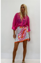 camicia semi trasparente rainbow